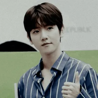 🎋 person, man, thumbs up, smile, k-pop telegram sticker