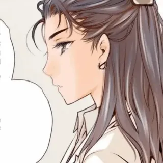🍙 femme, portrait, boucle d'oreille, profil, asiatique telegram sticker