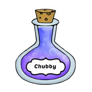 🍹 Chubby potion, purple, magic, flask, chubby, cute telegram sticker