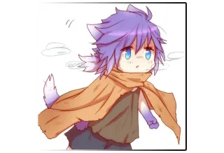 🏃‍♂️ Аниме, Волк, Шарф, Милый, Манга, Каваий telegram sticker