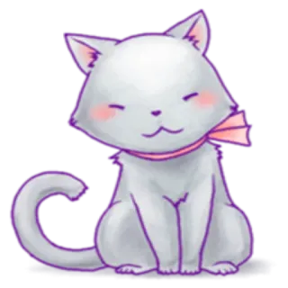 😌 Katze, Kätzchen, süß, Tier, Haustier, kawaii telegram sticker