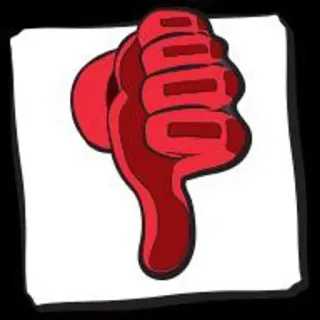 🌟 thumbs down, dislike, bad, negative feedback telegram sticker