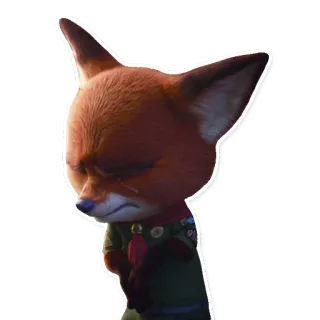 😪 Nick Wilde Zootopia triste, dibujos animados, zorro, Zootopia, Nick Wilde, Disney telegram sticker