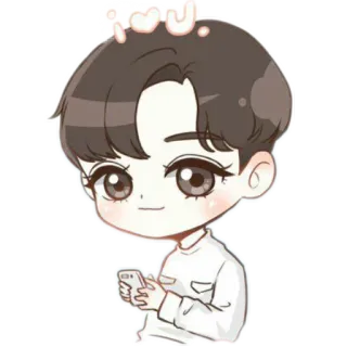 😊 i <3 U 可爱, 卡通, 爱, 心, 贴纸 telegram sticker