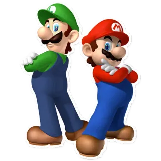 🔴 Mario Mario, Luigi, Nintendo, Cartoon, Videospiel telegram sticker