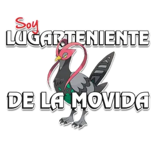 🎖 SOY LUGARTENIENTE DE LA MOVIDA Vogel, Aufkleber, Spanisch, Pokémon, Anime, Cartoon whatsapp sticker
