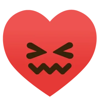 🌟 heart, emoji, angry, frustrated, red, expression telegram sticker