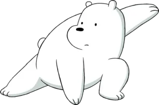 😎 Ice Bear We Bare Bears urso, urso polar, desenho animado, We Bare Bears, animal, fofo telegram sticker