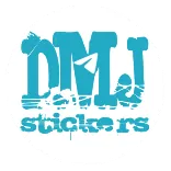 ©️ DMJ stickers naklejka, logo, DMJ, cyjan telegram sticker