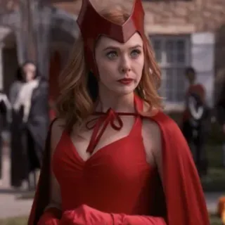 ☕️ Scarlet Witch Feiticeira Escarlate, Marvel, Super-herói, WandaVision, Elizabeth Olsen telegram sticker