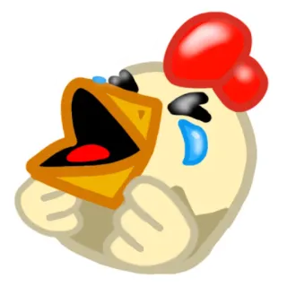 😂 huhn, weinen, cartoon, traurig, tränen, emoji telegram sticker