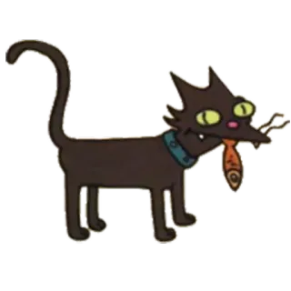 🐱 Snowball II The Simpsons cat, pet, cartoon, animal telegram sticker