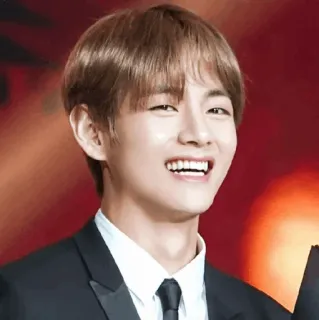 😄 V kpop, idol, singer, artist, celebrity, bts telegram sticker
