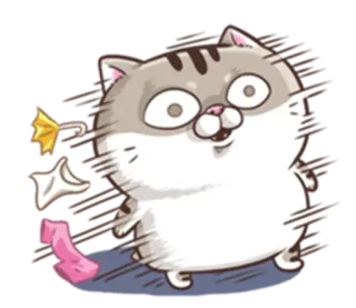 😨 Katze, süß, Cartoon, Tier, Sticker, lustig whatsapp sticker
