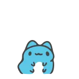 👍 fofo, adesivo, kawaii, gato, azul telegram sticker