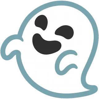 👻 duch, emoji, halloween, słodki, kreskówka, straszny telegram sticker