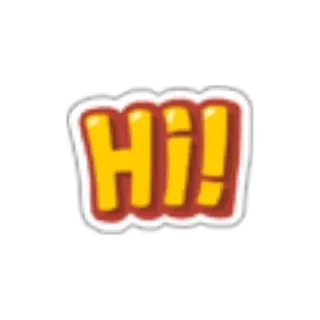 👋 Hi! hallo, gruß, freundlich, ausruf, wort telegram sticker