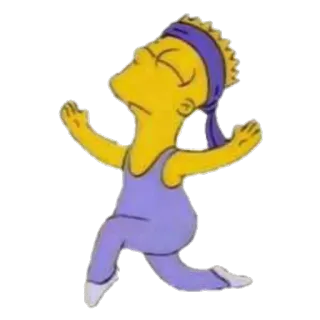 🕺 Milhouse Van Houten The Simpsons Milhouse, Simpsons, Cartoon, Yoga, Exercise telegram sticker