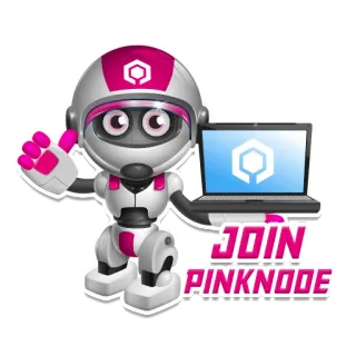 ✅ JOIN PINKNODE robot, technology, pinknode, computer, mascot, advertising whatsapp sticker
