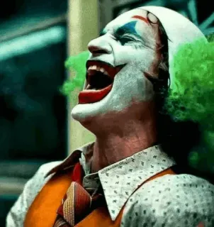 🃏 Joker clown, villain, character, movie, portrait telegram sticker