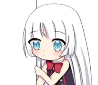 👀 Anime, Chibi, Manga, Mädchen, Süß, Cartoon, Aufkleber telegram sticker