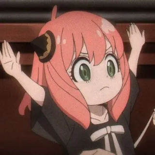 🗿 Anya Forger Spy × Family anime, fille, dessin animé, spy x family, anya forger, mignon, enfant telegram sticker
