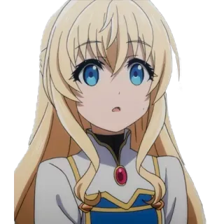 😧 Sword Maiden Goblin Slayer anime, goblin slayer, sword maiden, blonde, cleric telegram sticker
