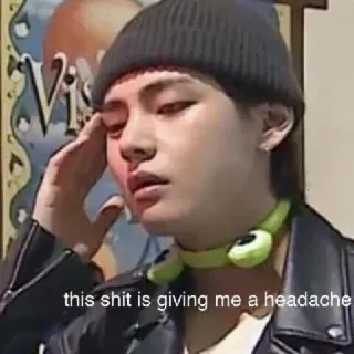 😤 this shit is giving me a headache Meme, Kopfschmerzen, Frustration, Ärger, Slang, Lässig telegram sticker