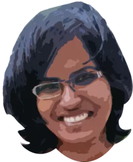 😀 portrait, woman, glasses, smile, person, face telegram sticker