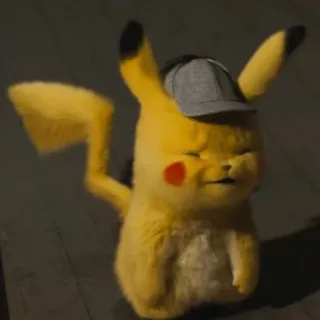 😔 Pikachu Detective Pikachu 皮卡丘, 大侦探皮卡丘, 宝可梦, 侦探, 卡通, 动漫 telegram sticker