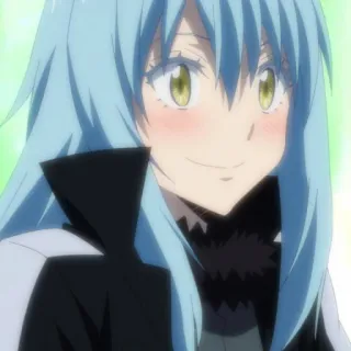 😊 Rimuru Tempest That Time I Got Reincarnated as a Slime Аниме, Слизь, Исекай, Персонаж, Милый telegram sticker