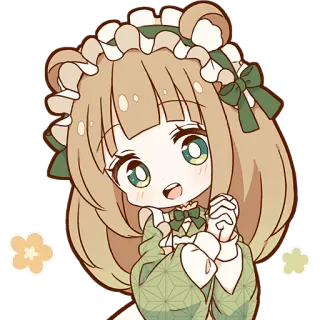 ☺️ Anime, Kawaii, Süß, Mädchen, Illustration whatsapp sticker
