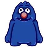 😩 怪物, 蓝色, 卡通, 可爱 whatsapp sticker