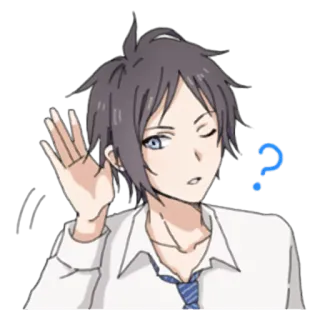 ❓ Anime, Câu hỏi, Bối rối, Hoạt hình, Nhân vật telegram sticker
