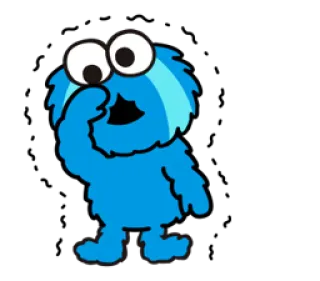 😭 Cookie Monster Sesame Street krümelmonster, sesamstraße, cartoon, figur, muppet whatsapp sticker