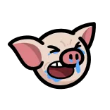 😭 cochon, pleurer, emoji, triste, dessin animé whatsapp sticker