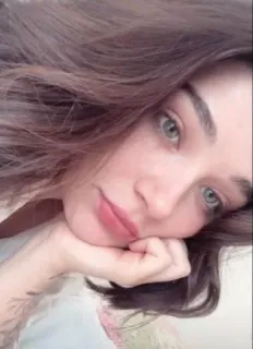 🤍 mujer, retrato, cara, chica, belleza, femenina, modelo whatsapp sticker