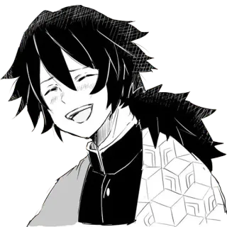😂 Giyu Tomioka Demon Slayer Anime, Thanh gươm diệt quỷ, Giyu Tomioka, Nụ cười, Manga telegram sticker