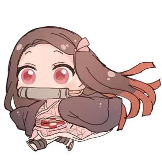 🤗 Nezuko Kamado Demon Slayer Anime, Nezuko, Demonio, Lindo, Chibi telegram sticker