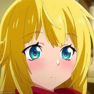 ⛓ @HAWKS Anime, Meisje, Blond Haar, Schattig, Manga telegram sticker