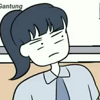 📍 Gantung 漫画, 女の子, 学生, イライラ, 制服, ポニーテール telegram sticker