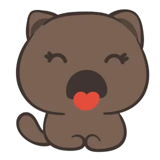 🐱 wombat, cartoon, animal, cute, mammal, marsupial telegram sticker