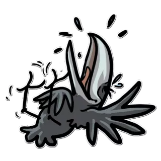 🤣 птица, ворона, кричащий, мультфильм, смешной telegram sticker