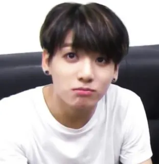 ☹️ Jungkook จองกุก, เคป็อป, BTS, ไอดอล, นักร้อง, นักดนตรี, น่ารัก, คน telegram sticker