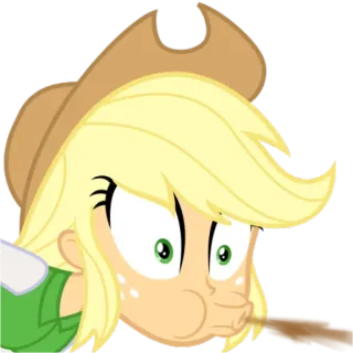 😳 Applejack My Little Pony applejack, my little pony, kartun, poni, animasi, persahabatan, lucu telegram sticker