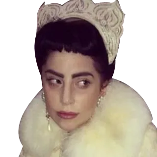 😒 Lady Gaga Lady Gaga, celebridad, cantante, reina, corona, artista telegram sticker