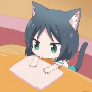 🧽 anime, kawaii, kot, chibi telegram sticker