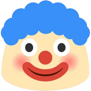 🤡 clown, cartoon, face, emoji, funny, entertainment telegram sticker