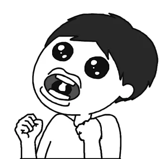 😃 Desenho animado, Anime, Expressão, Animado, Desenho telegram sticker