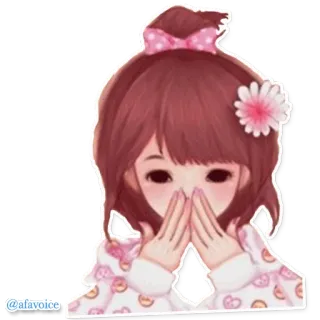😜 @afavoice Kreskówka, Dziewczyna, Anime, Słodkie, Portret, Ilustracja telegram sticker